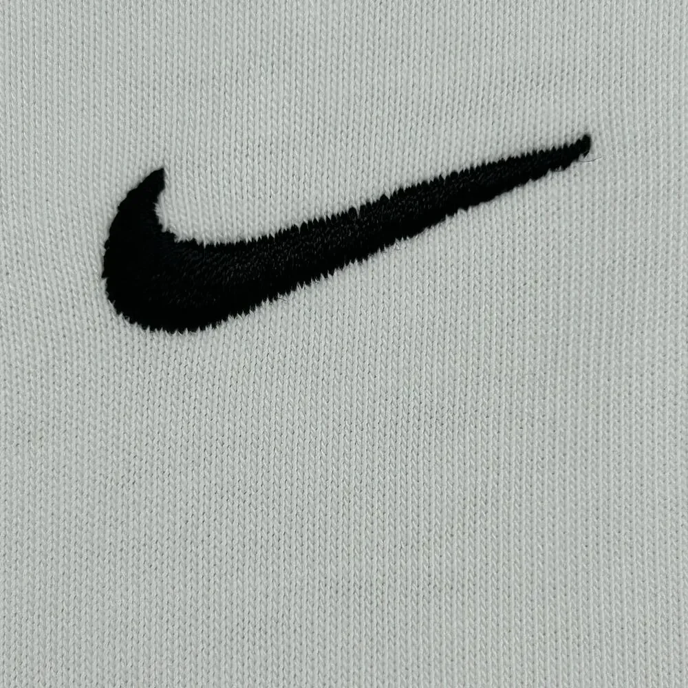 NIKE Top Womens M NSW Essential Boxy Center Swoosh Loose Fit Short Sleeve White